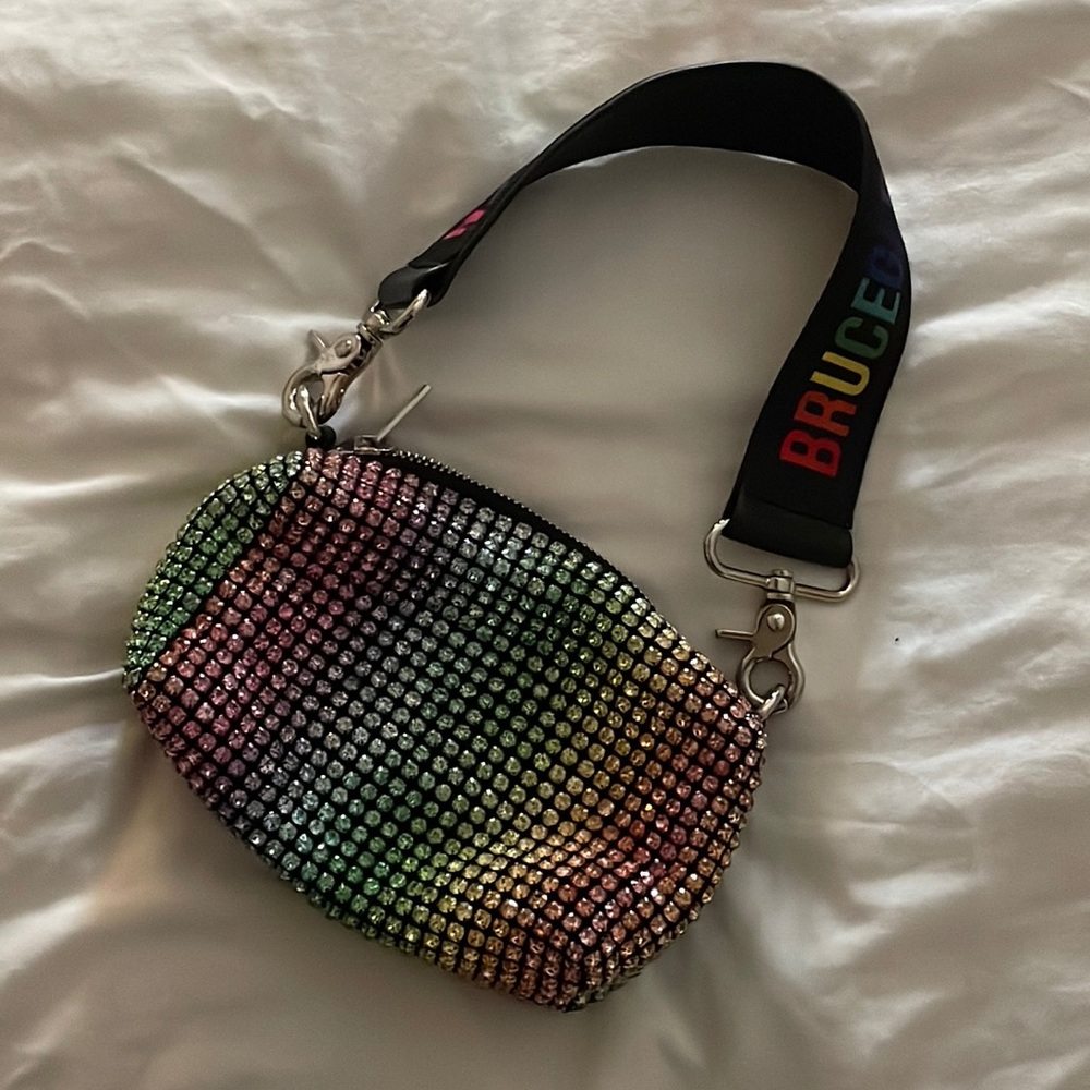 Bruce Glen Crystal multicolor encrusted pouchette